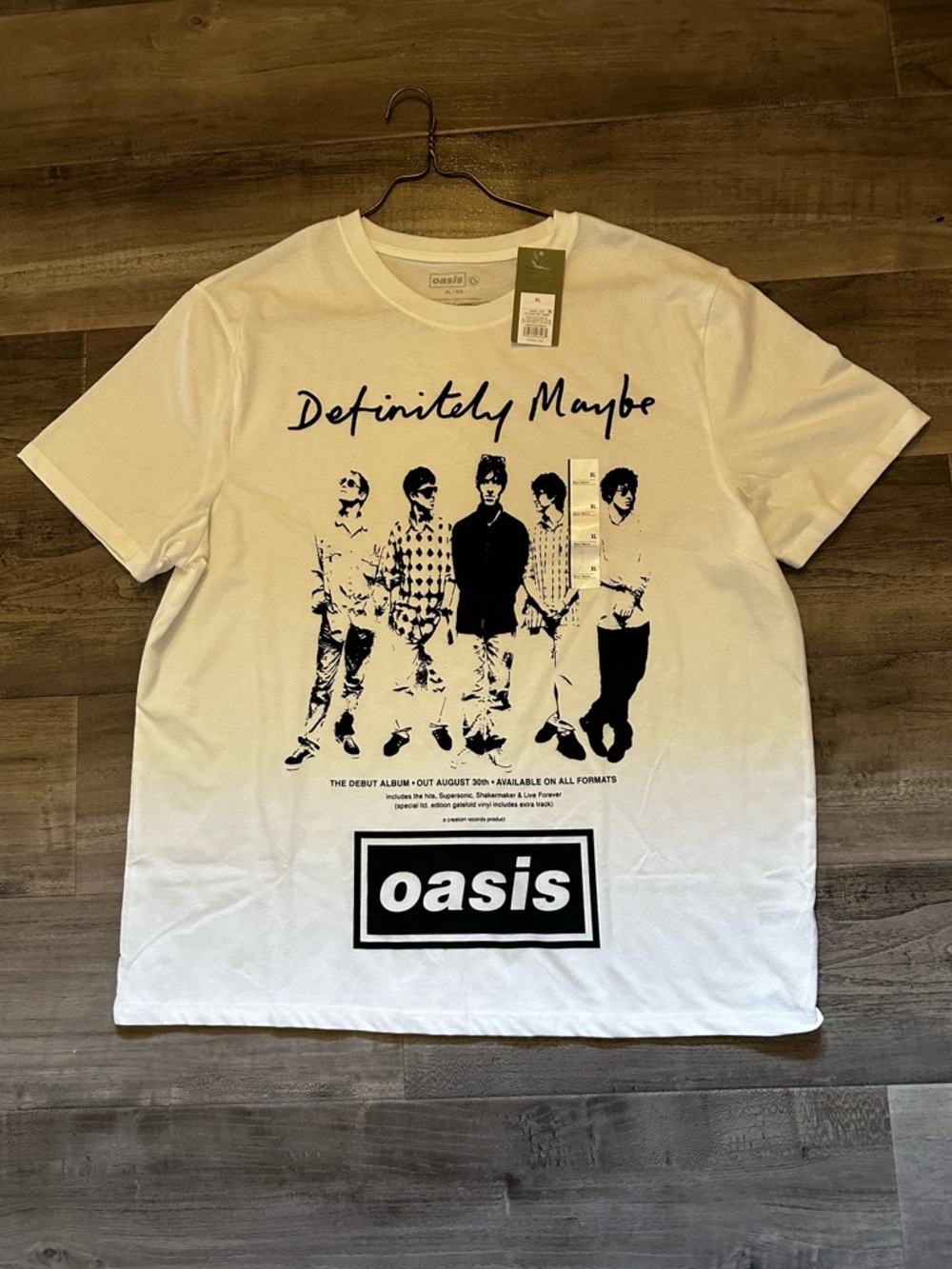 White Oasis 'Definitely Maybe' Graphic Tee